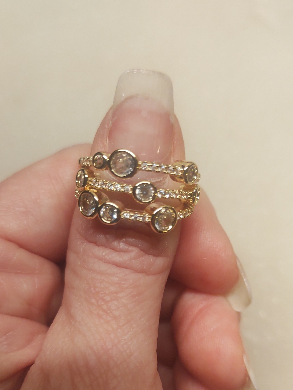 BOGO! NEW! Multi CZ Gold Ring Size 8 - Picture 7 of 7